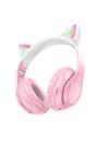 Słuchawki bezprzewodowe nauszne Hoco W42 Kocie Uszy kwiat wiśni