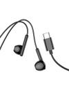 Słuchawki przewodowe douszne USB C Hoco M93 czarne