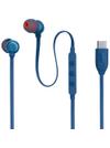 Słuchawki przewodowe douszne USB C JBL Tune 310C niebieskie