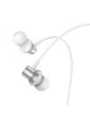 Słuchawki przewodowe douszne Jack 3,5 mm Hoco M110 srebrne