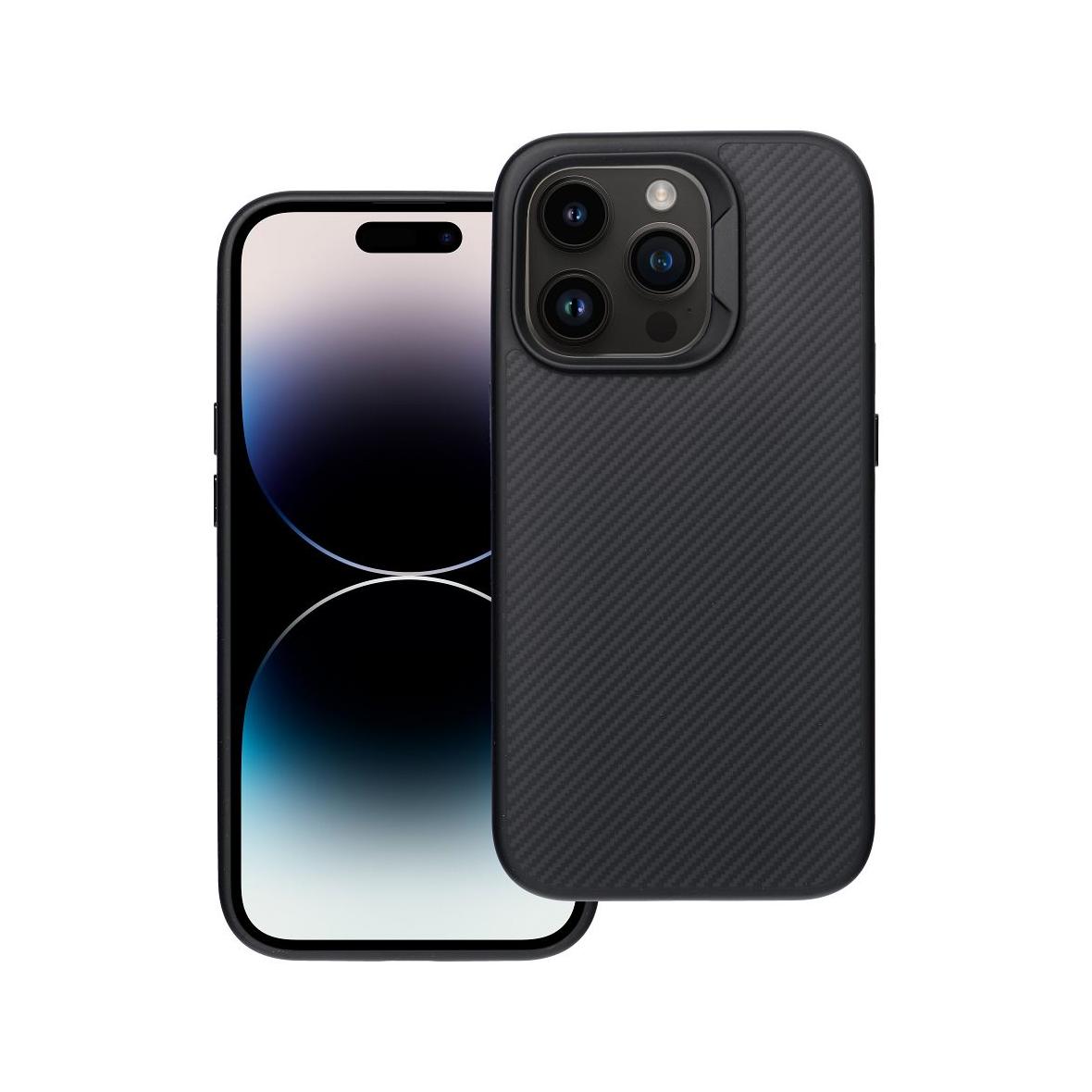 Etui na iPhone 14 PRO Carbon Elite Mag Cover zgodny z MagSafe czarny
