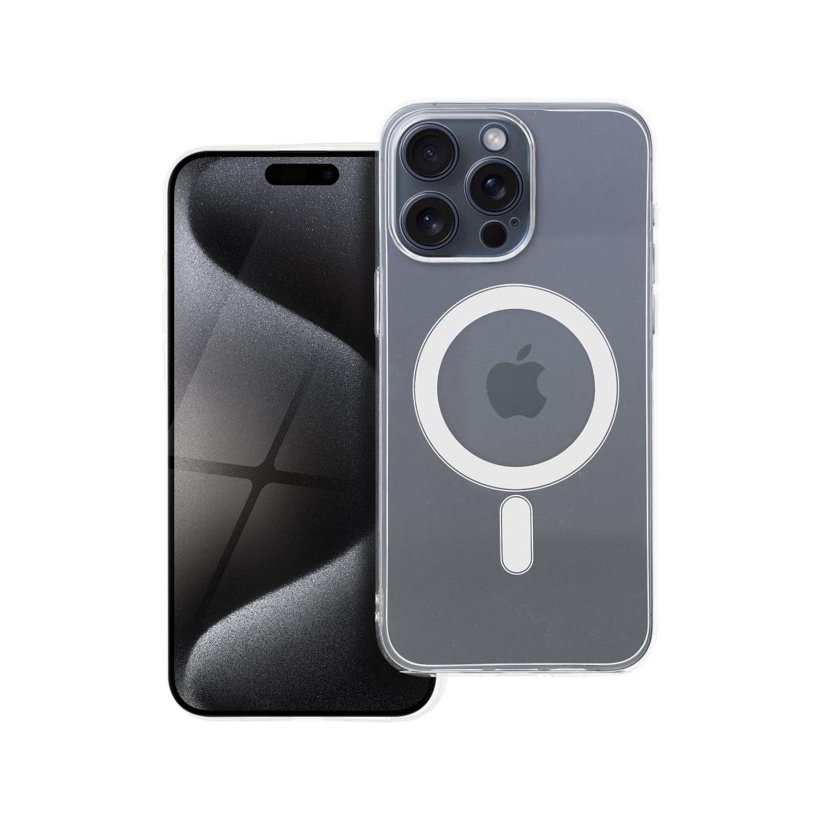 Futerał do iPhone 15 PRO MAX Clear Case 2 mm Mag Cover zgodny z MagSafe (camera protection) transparentny