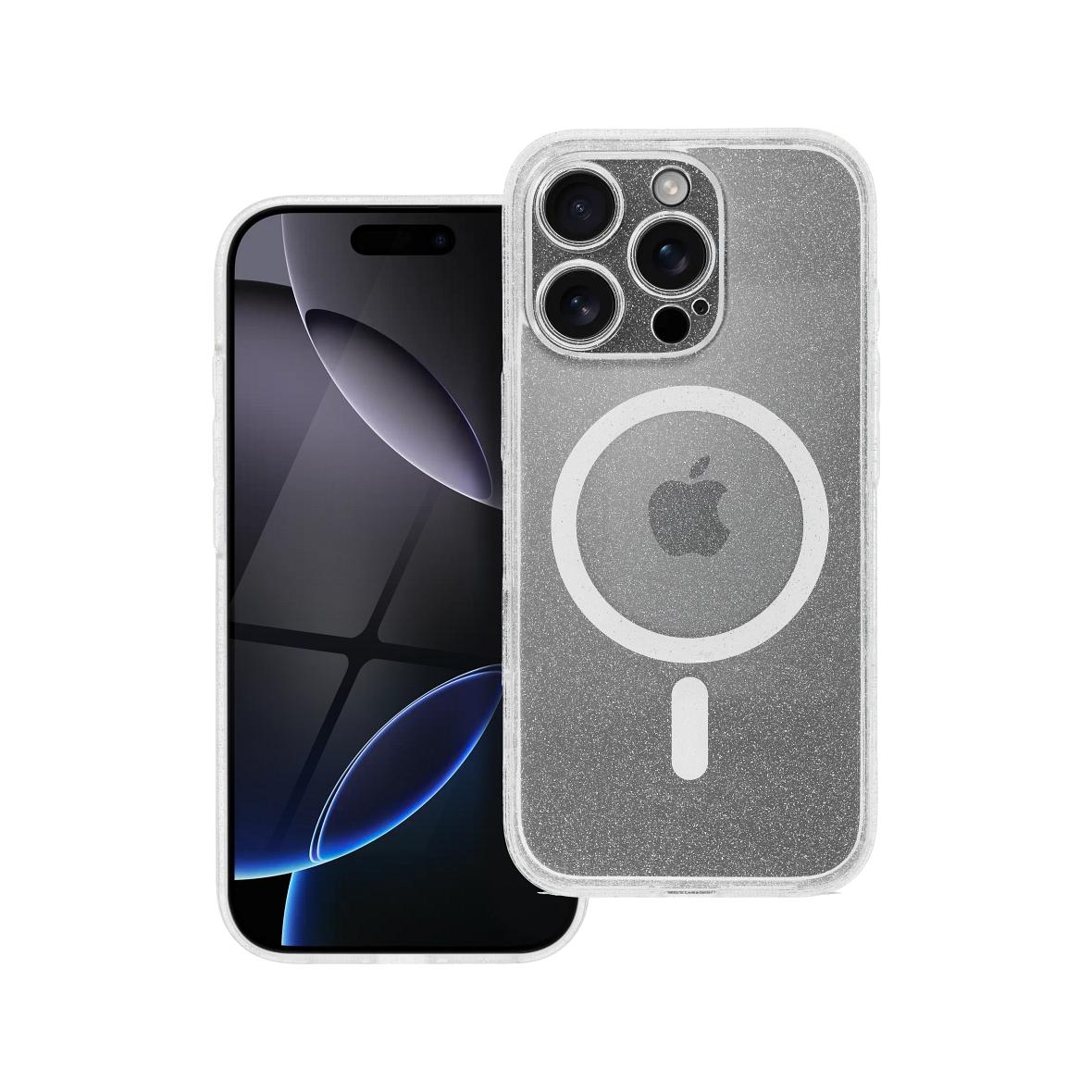 Futerał CLEAR MAG COVER z ochroną aparatu kompatybilny z MagSafe do IPHONE 17 Pro Max (full ring) transparent glitter