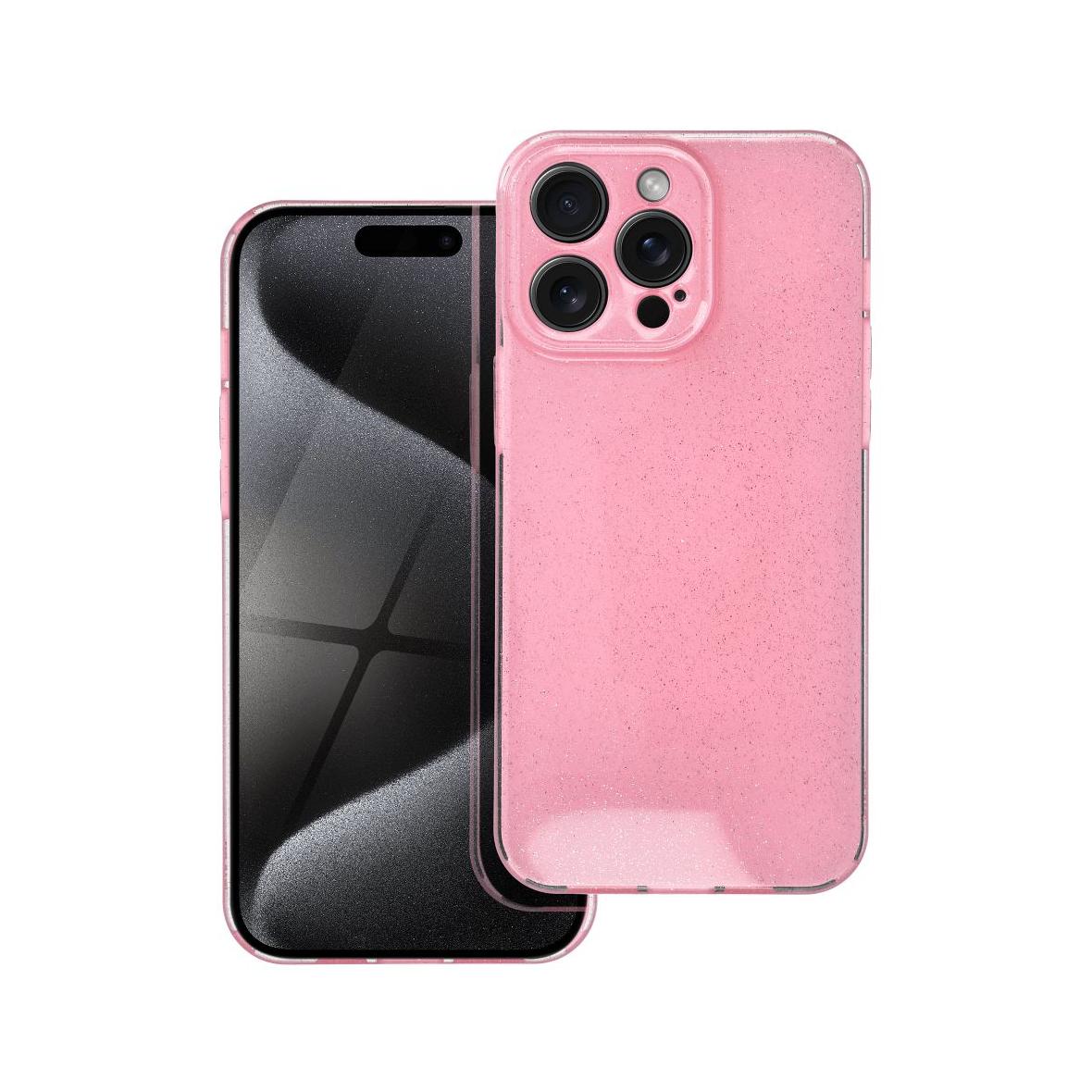 Futerał do iPhone 15 PRO MAX Clear Case 2 mm Blink różowy