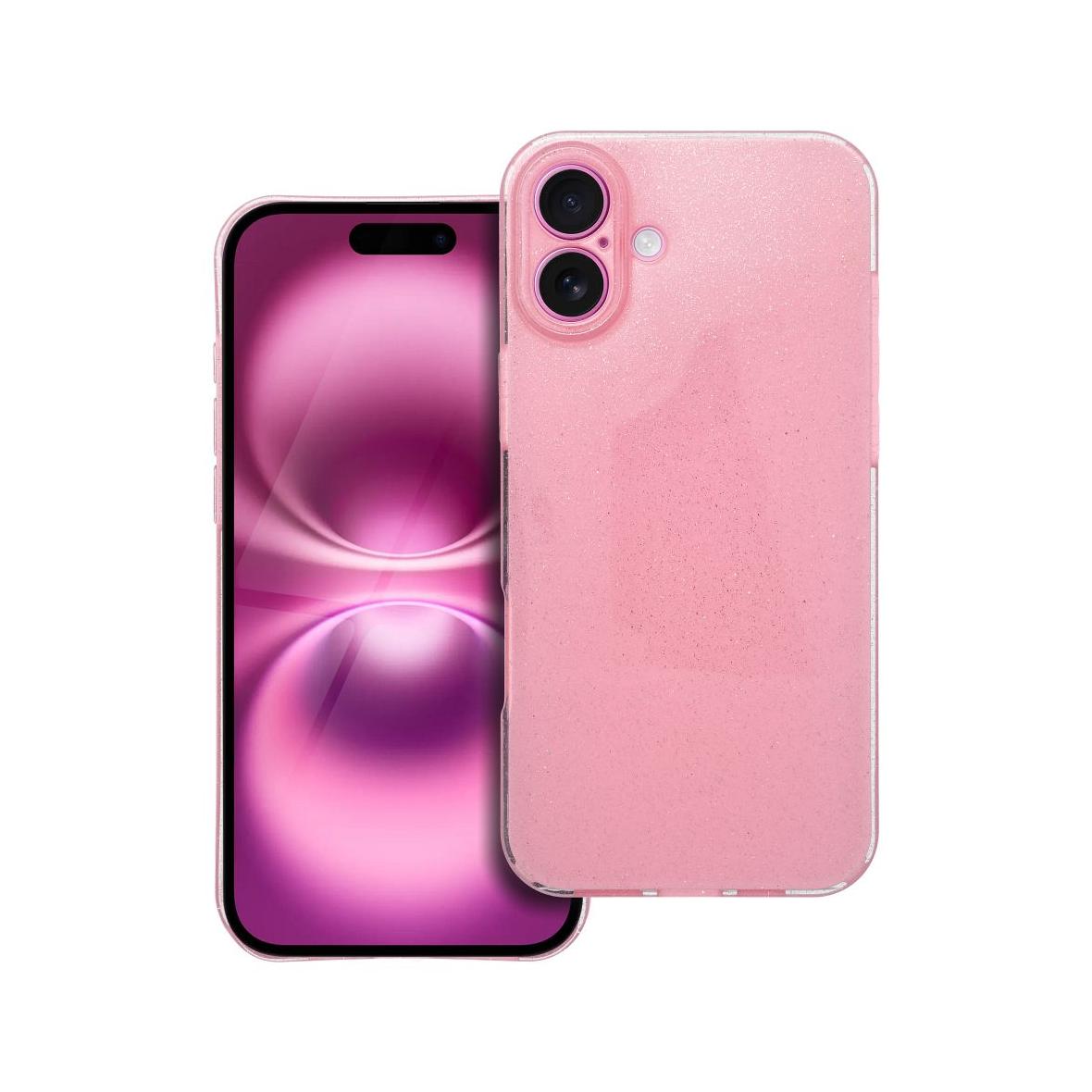 Futerał CLEAR CASE 2 mm BLINK do IPHONE 16 Plus różowy