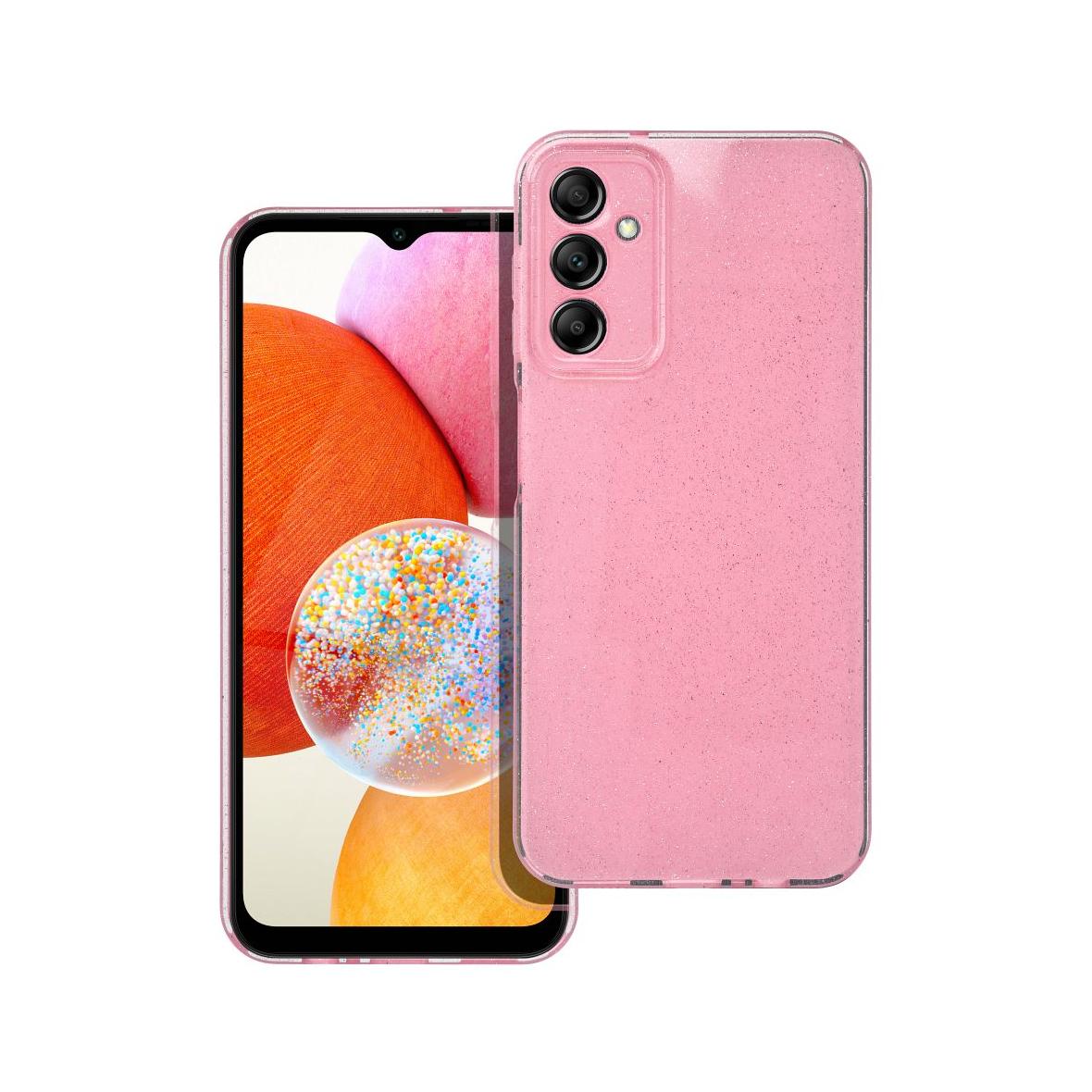 Futerał do Samsung A14 5G / A14 4G Clear Case 2 mm Blink różowy