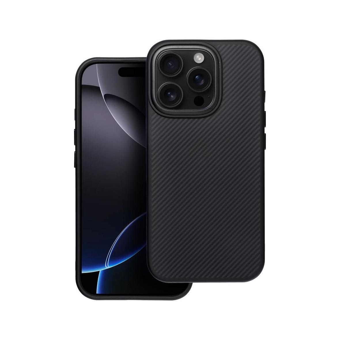 Etui na iPhone 16 PRO Carbon Elite Mag Cover zgodny z MagSafe czarny