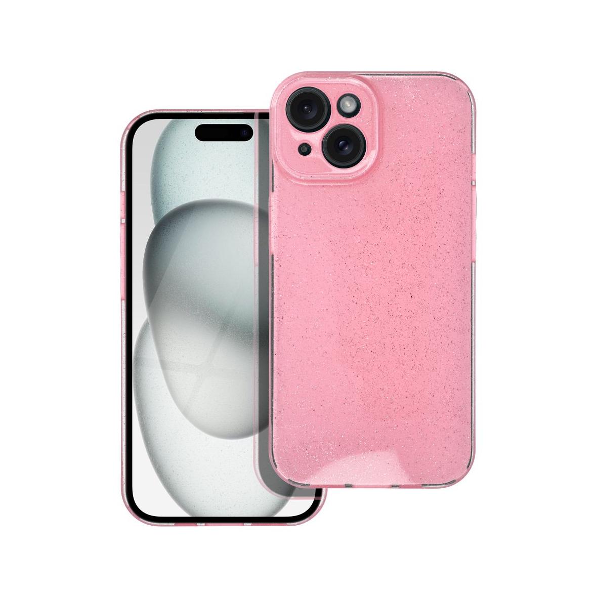Futerał do iPhone 15 Clear Case 2 mm Blink różowy