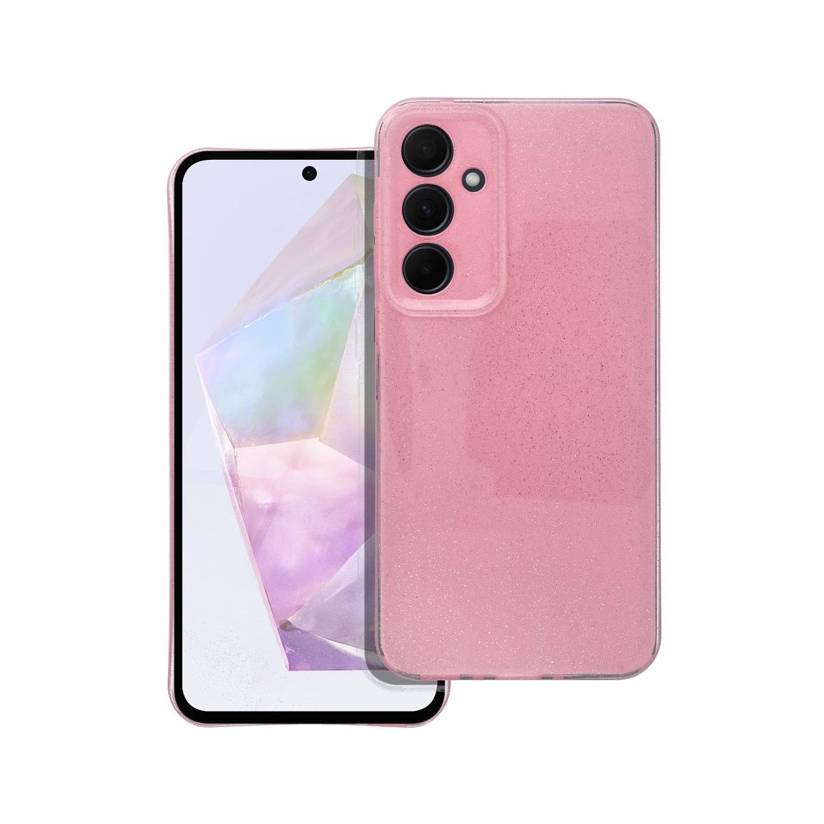 Futerał do Samsung A35 5G Clear Case 2 mm Blink różowy