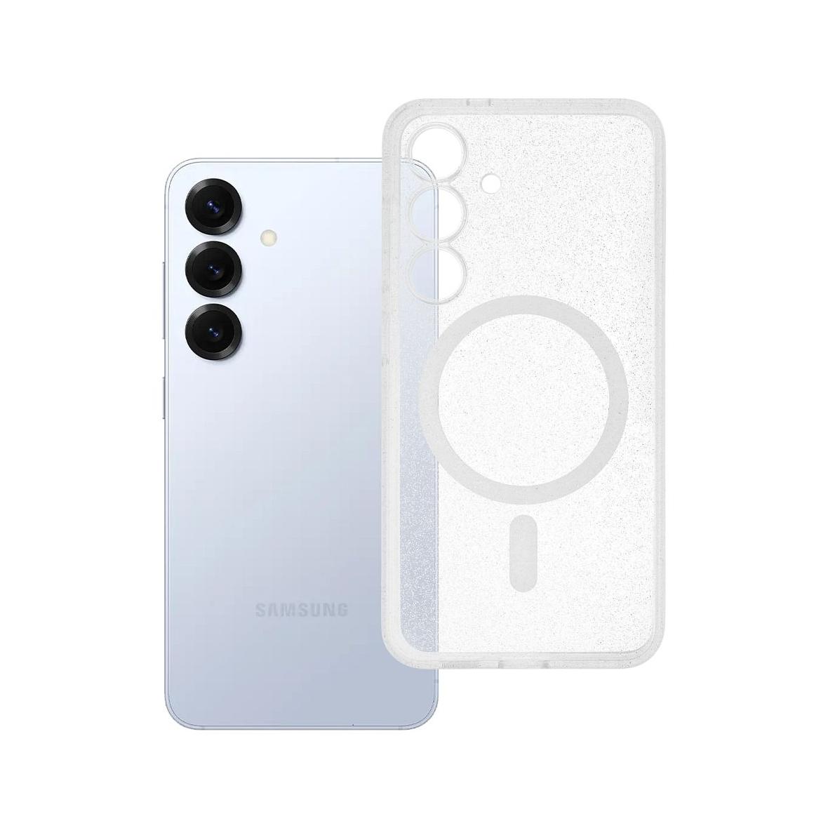 Futerał do Samsung S25 Clear Mag Cover (STR) zgodny z MagSafe transparentny glitter
