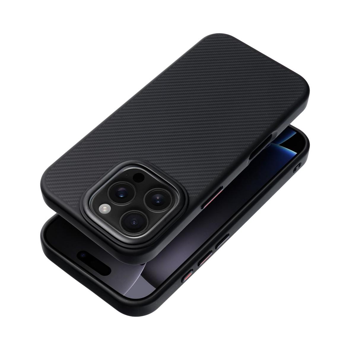 Etui na iPhone 16e (SE 4 2025) / 17e Carbon Elite Mag Cover zgodny z MagSafe czarny