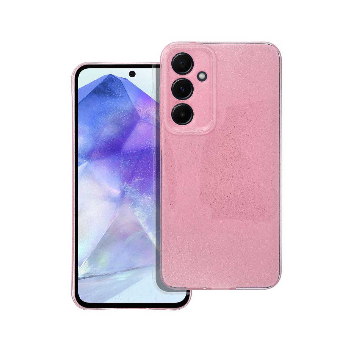 Futerał do Samsung A55 5G Clear Case 2 mm Blink różowy