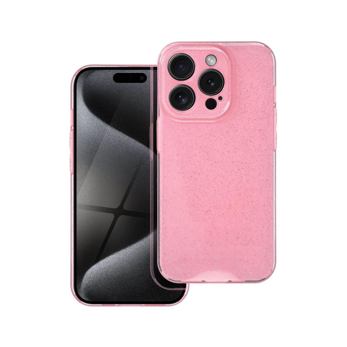 Futerał do iPhone 15 PRO Clear Case 2 mm Blink różowy