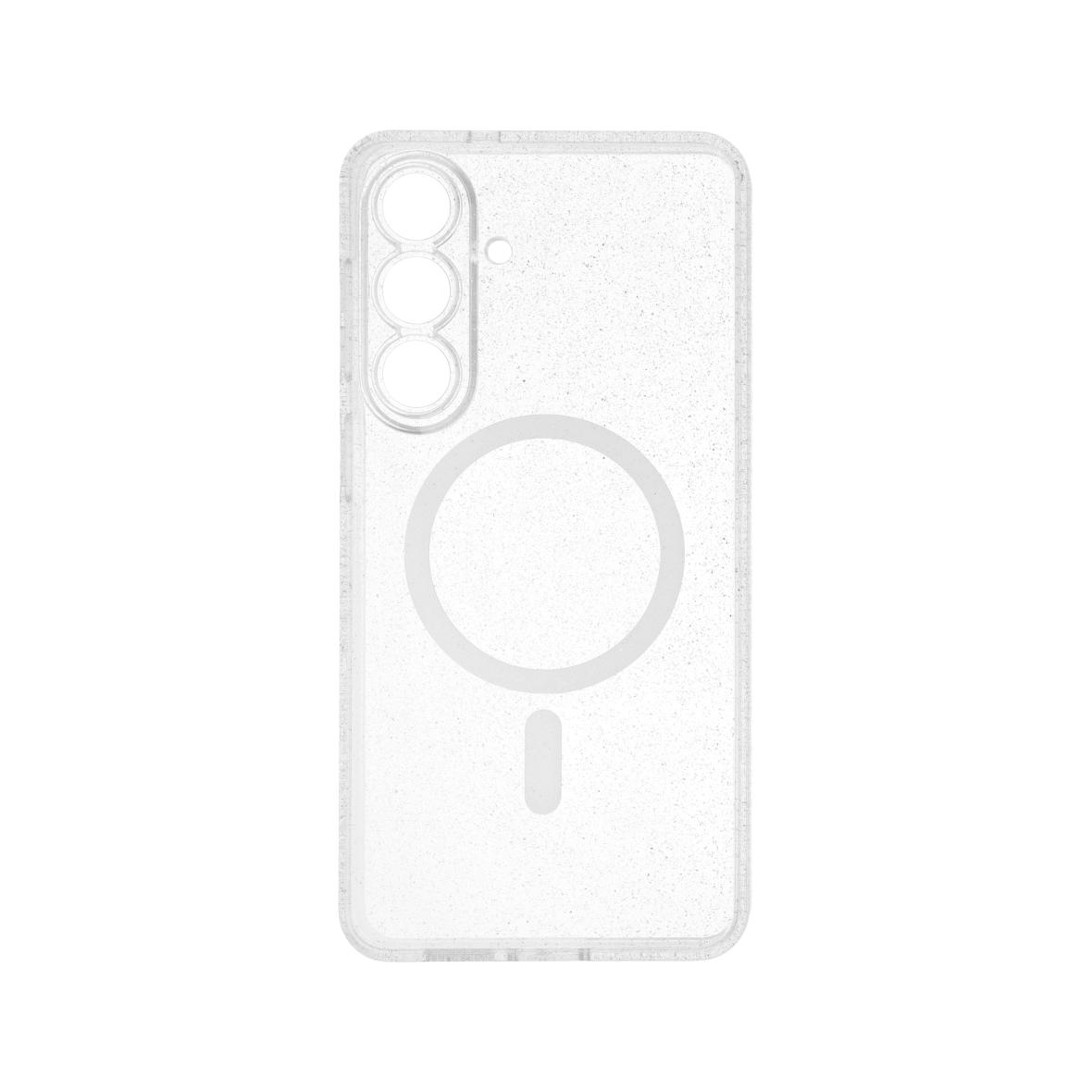 Futerał do Samsung S26 PLUS Clear Mag Cover (STR / CAMERA PROTECTION) zgodny z MagSafe transparentny glitter