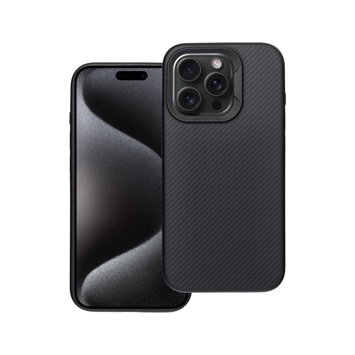 Etui na iPhone 15 PRO Carbon Elite Mag Cover zgodny z MagSafe czarny