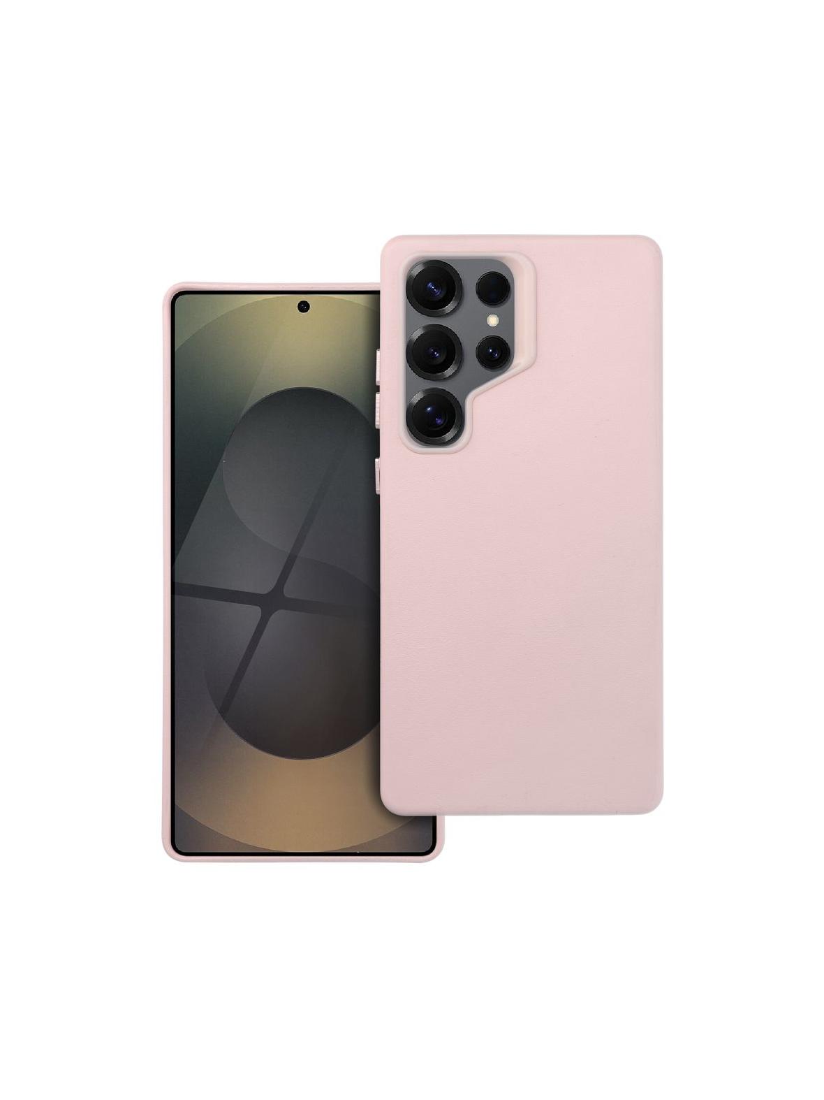 Futerał LEATHER MAG COVER kompatybilny z MagSafe do SAMSUNG S25 ULTRA różowy