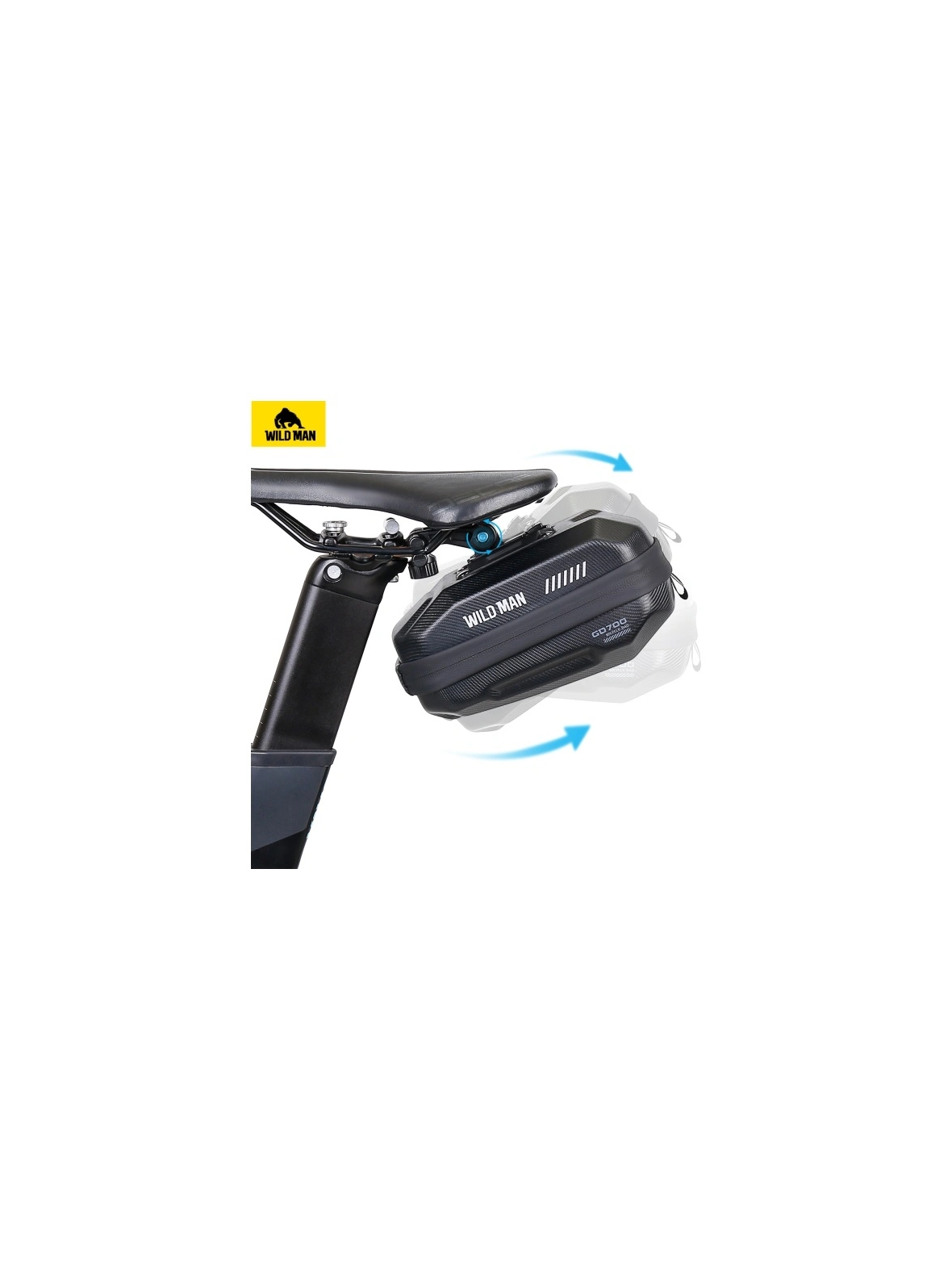 WILDMAN sakwa rowerowa na ramę na zamek 1L (4" - 7") M90 czarna