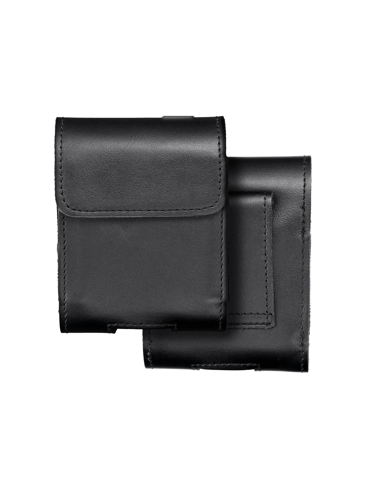 Kabura uniwersalna do paska skórzana ROYAL pozioma rozmiar V do SAMSUNG FLIP 1 / 2 / 3 / 4 / HUAWEI P50 Pocket / MOTOROLA RAZR 5G czarna