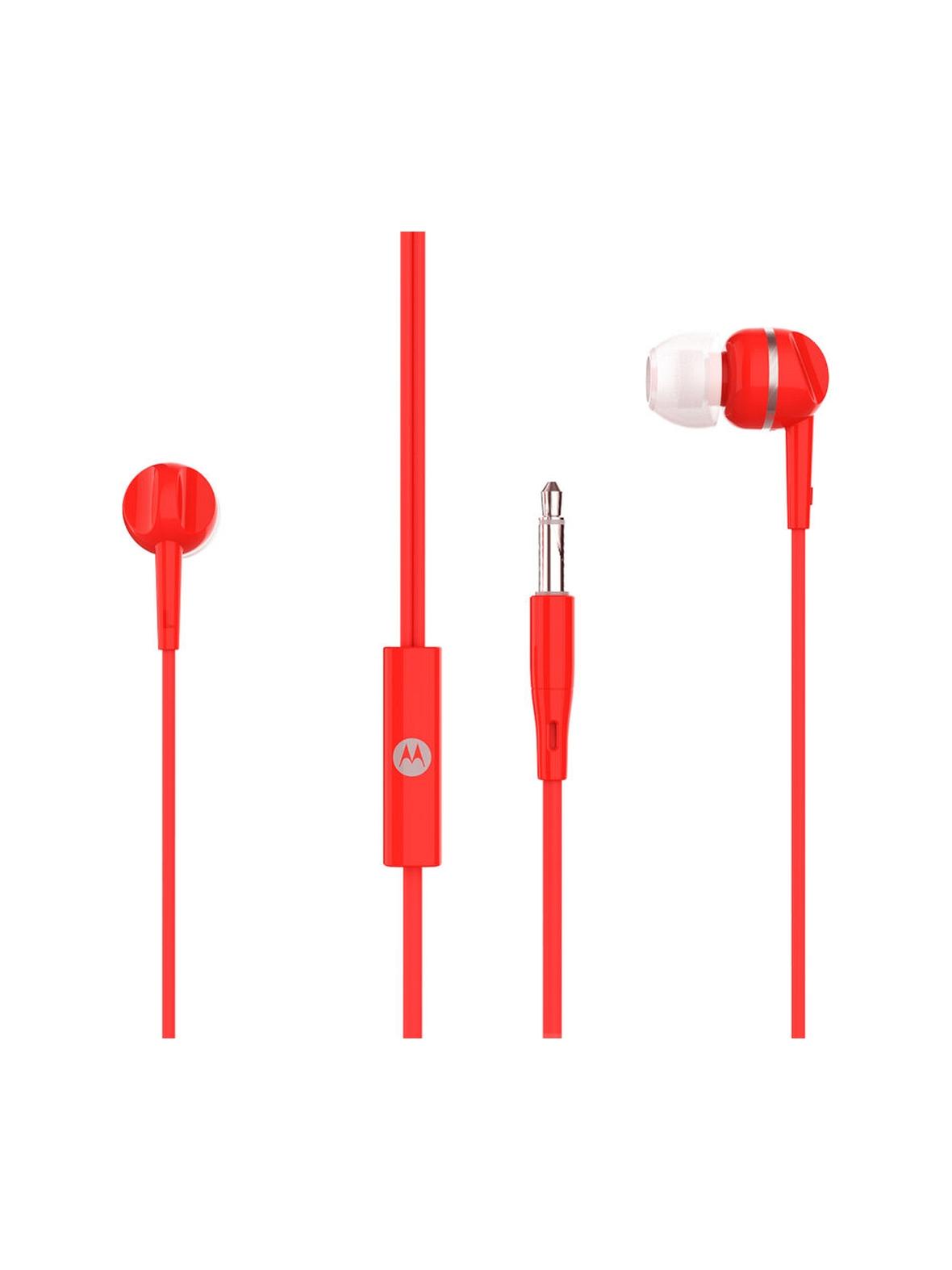 Słuchawki przewodowe douszne Jack 3,5 mm Motorola Pace 105 czerwone