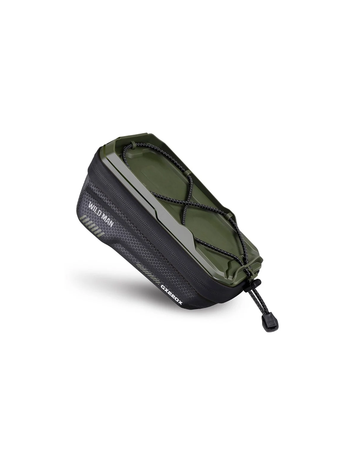 WILDMAN sakwa rowerowa na ramę na zamek 1L (4" - 7") GX220X zielona