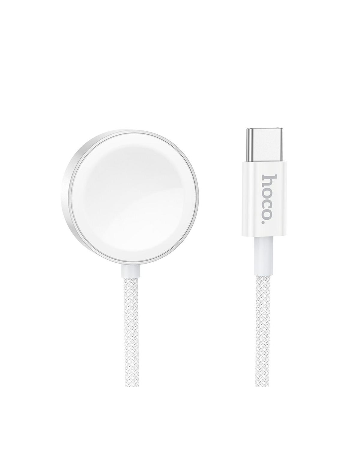 Ładowarka indukcyjna Hoco 2,5W USB C kompatyblina z Apple Watch i Samsung Watch CW59 biała