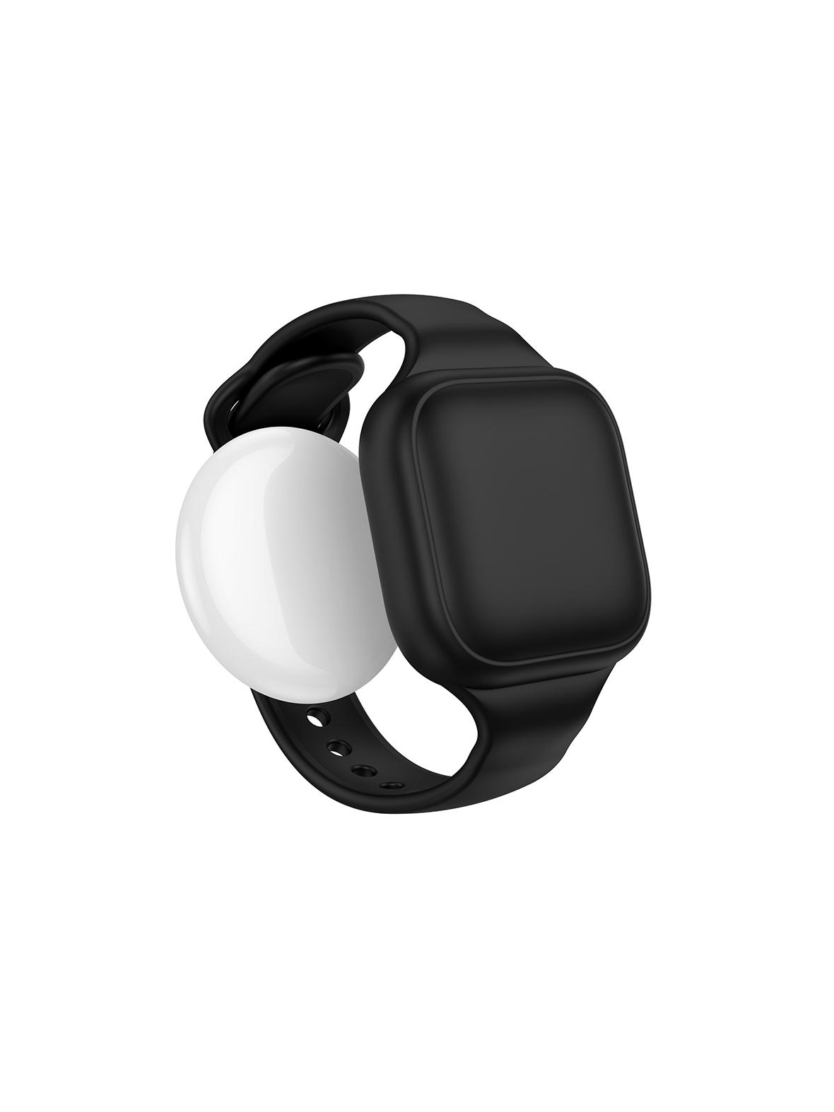 Lokalizator zgodny z Apple Find My Hoco w formie opaski E91E czarny