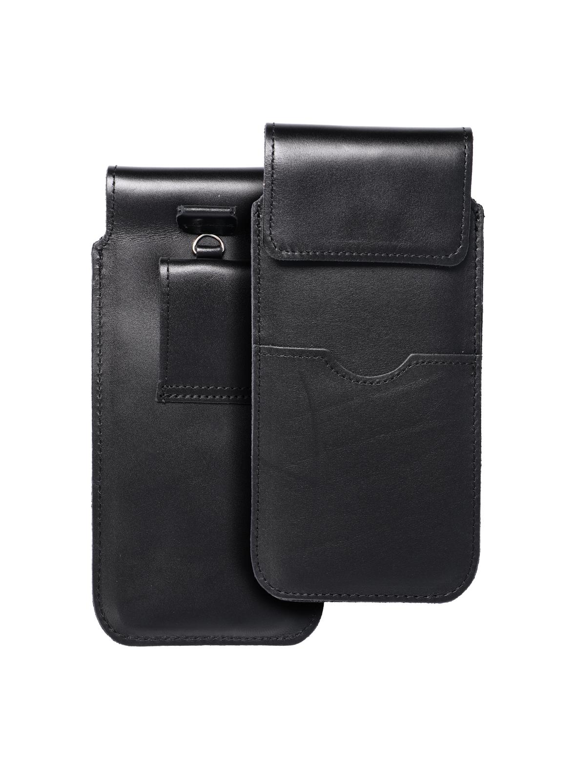 Skórzany futerał uniwersalny / wsuwka z klapką - ROYAL / czarny - Rozmiar 2XL+tall - SAMSUNG S21 ULTRA / HUAWEI P Smart 2021 / XIAOMI Redmi 12 / OPPO A98 5G