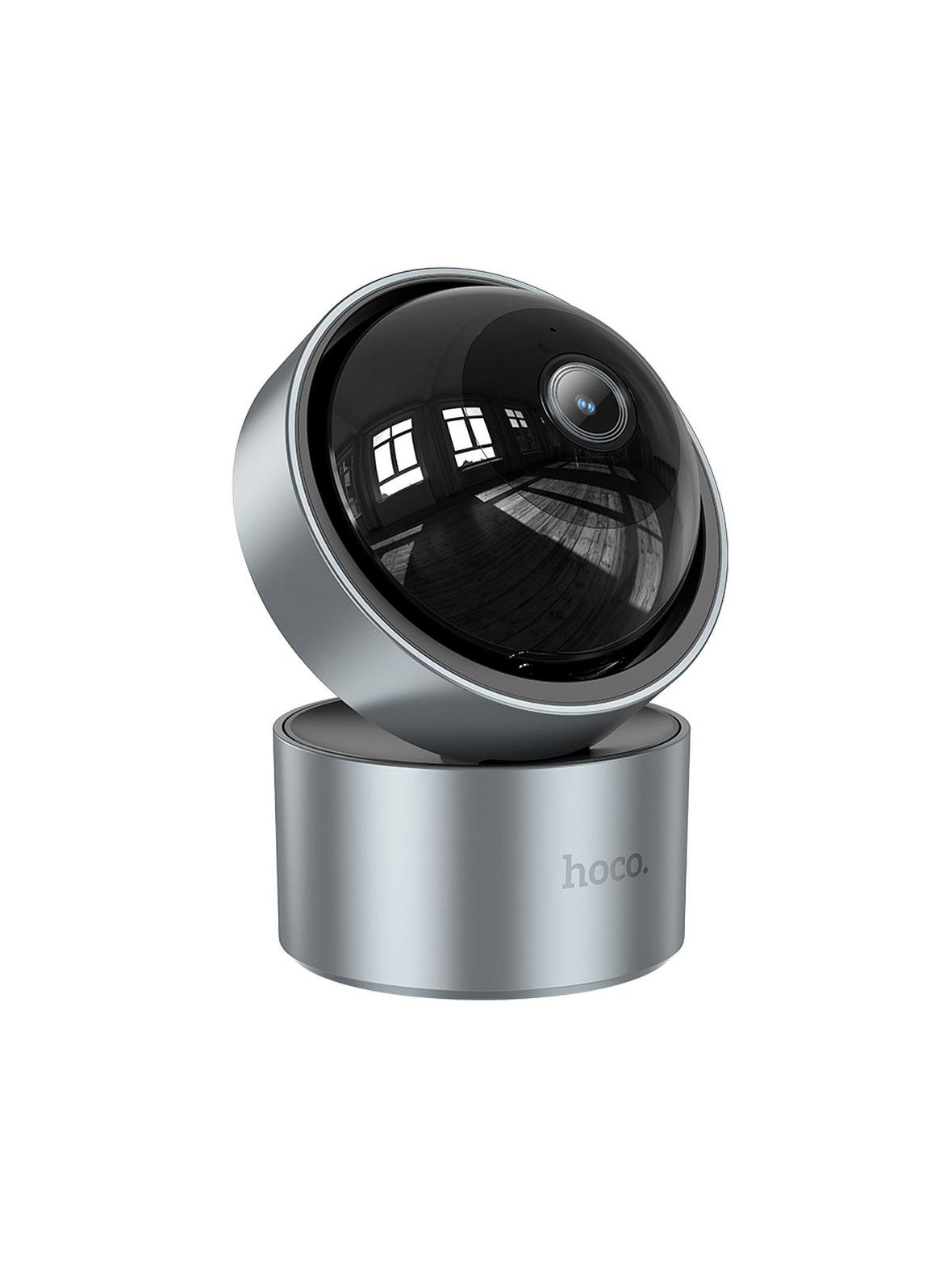 Kamera wewnętrzna Hoco regulowana w dwóch płaszczyznach 3MP Full HD D5 srebrna