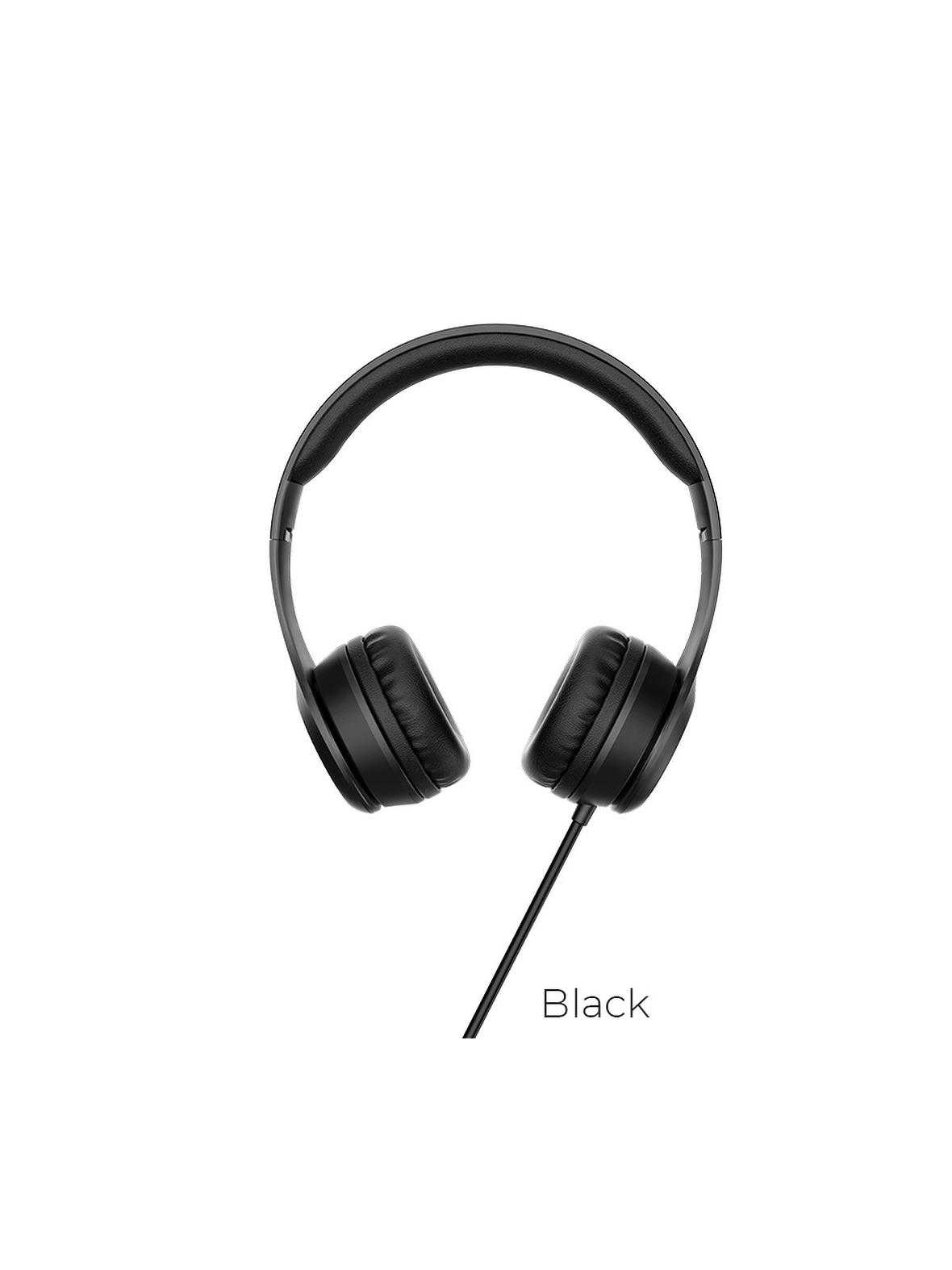 Słuchawki przewodowe nauszne Jack 3,5 mm Hoco W21 czarne