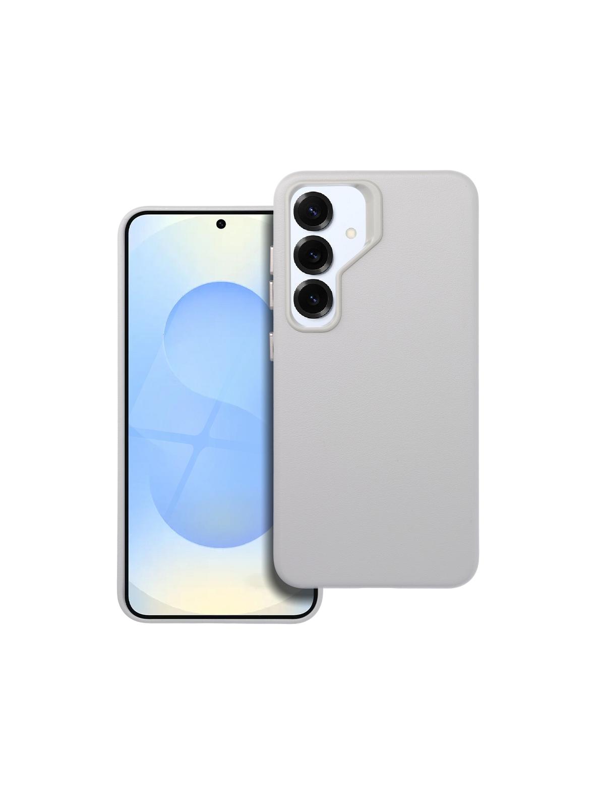 Futerał do Samsung S25 Leather Mag Cover zgodny z MagSafe szary