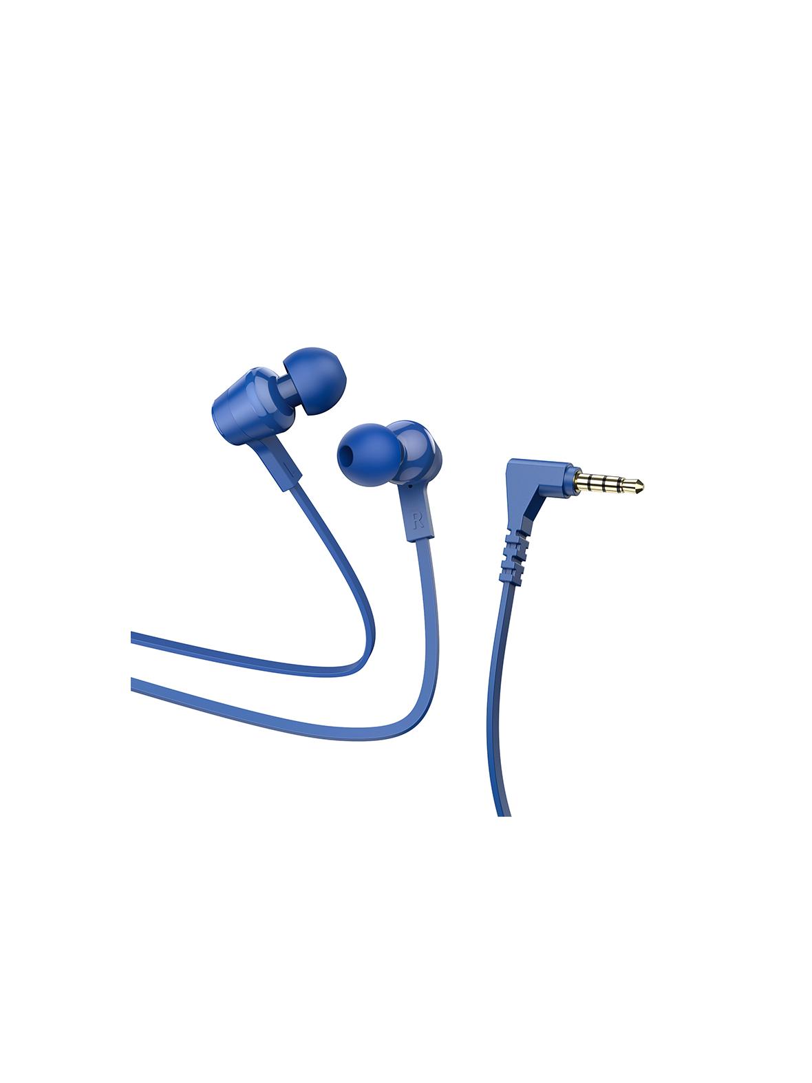 Słuchawki przewodowe douszne Jack 3,5 mm Hoco M86 niebieskie