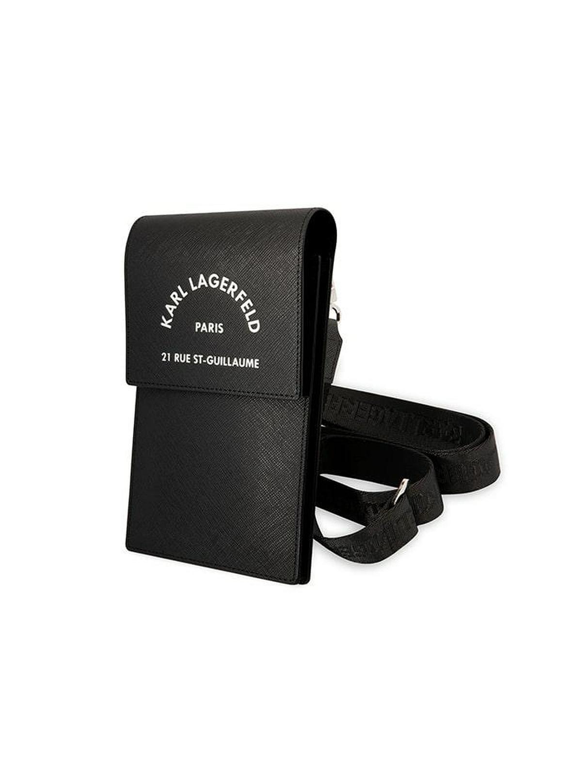 KARL LAGERFELD torebka uniwersalna na telefon KLWBSARSGK (Embossed RSG) czarny