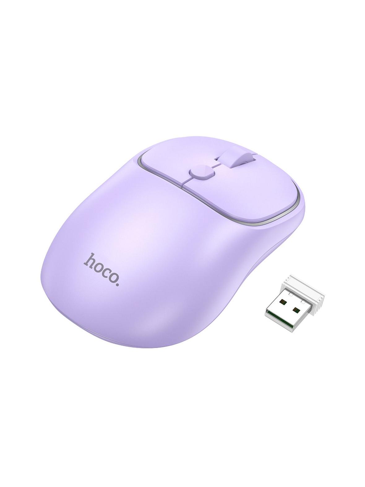 Myszka bezprzewodowa Hoco 2,4G 1600 dpi GM25 fioletowa