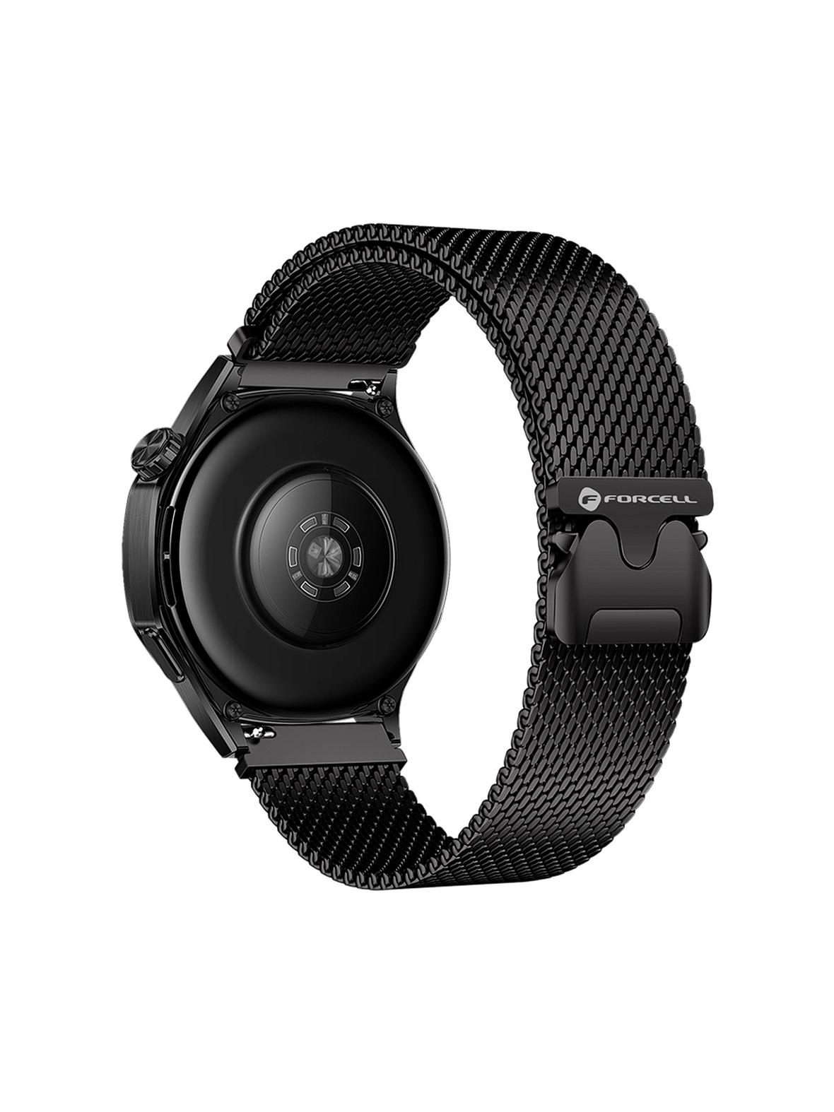 Pasek do Samsung Galaxy Watch Forcell F-Design FS10 magnetyczny stal 20 mm czarny
