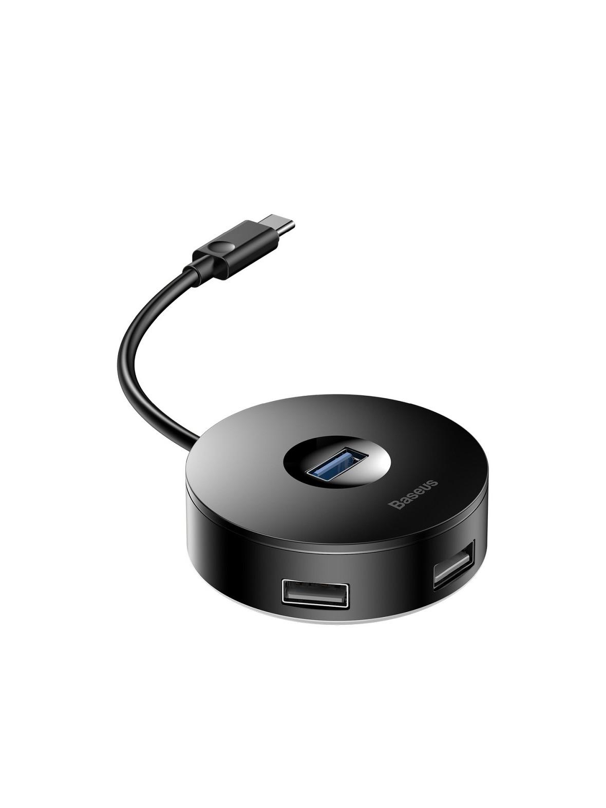 BASEUS HUB adapter przejściówka Typ C na USB3.0 / 3x USB2.0 / Micro USB do MacBook / PC czarny CAHUB-G01