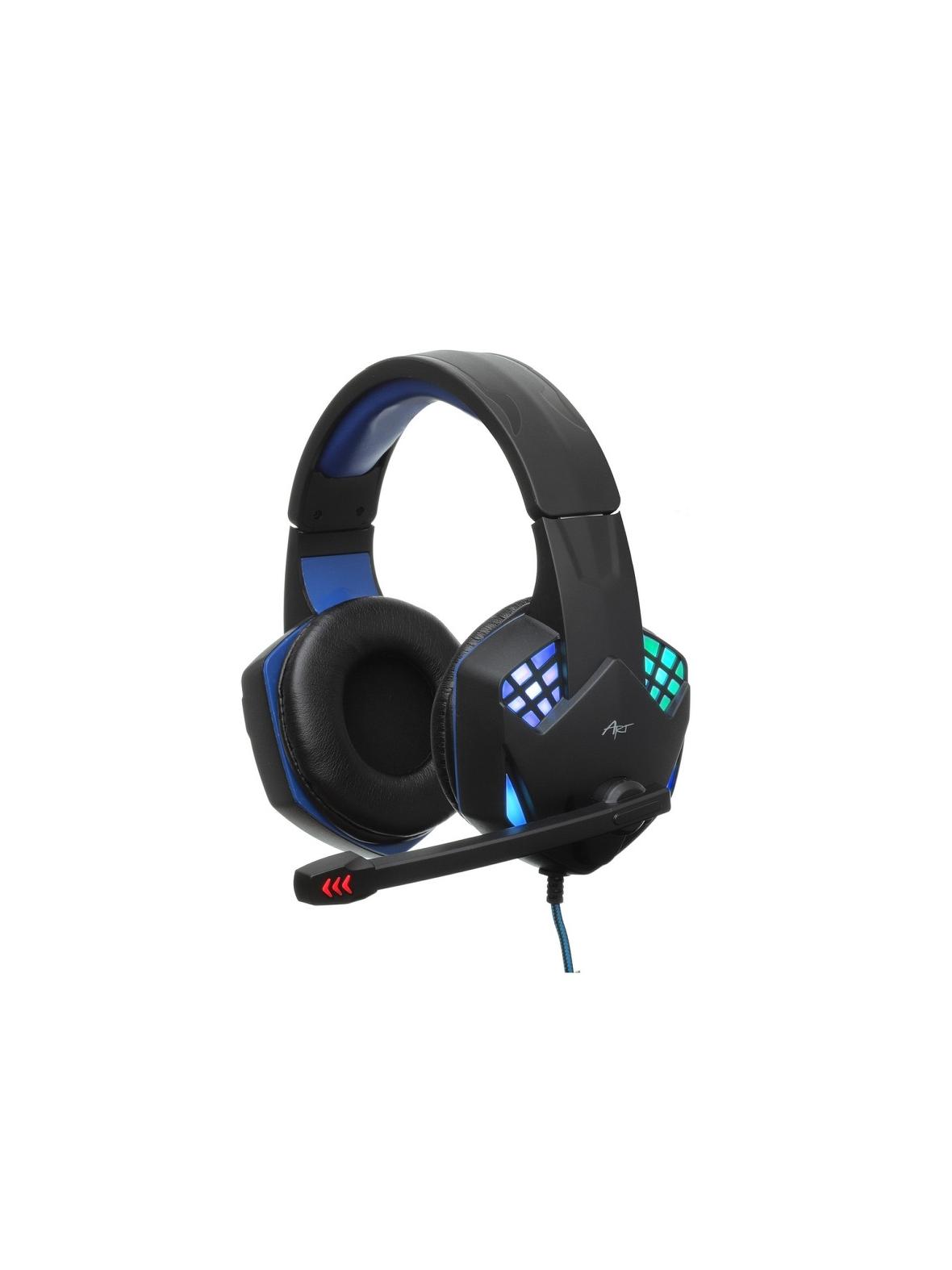 Słuchawki przewodowe nauszne Jack 3,5 mm / USB A Art gamingowe z mikrofonem G11 czarne