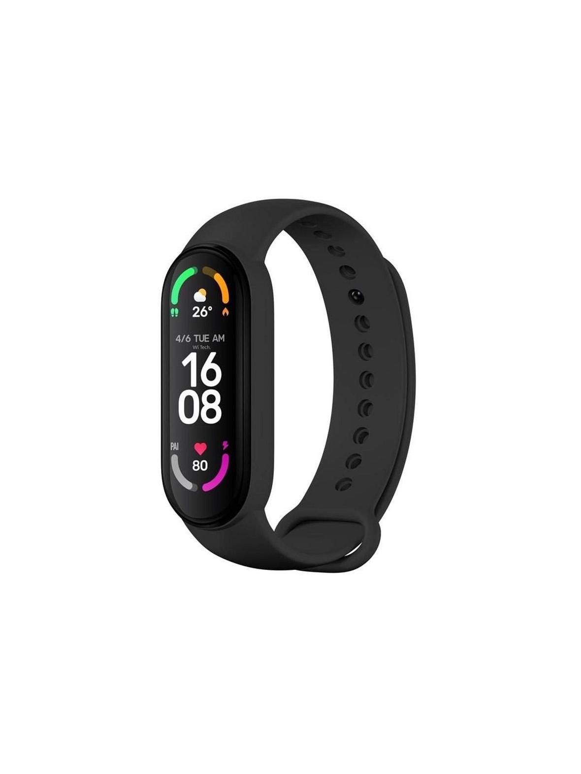 Pasek silikonowy do XIAOMI Mi Band 5 / 6 / 7 czarny (11)