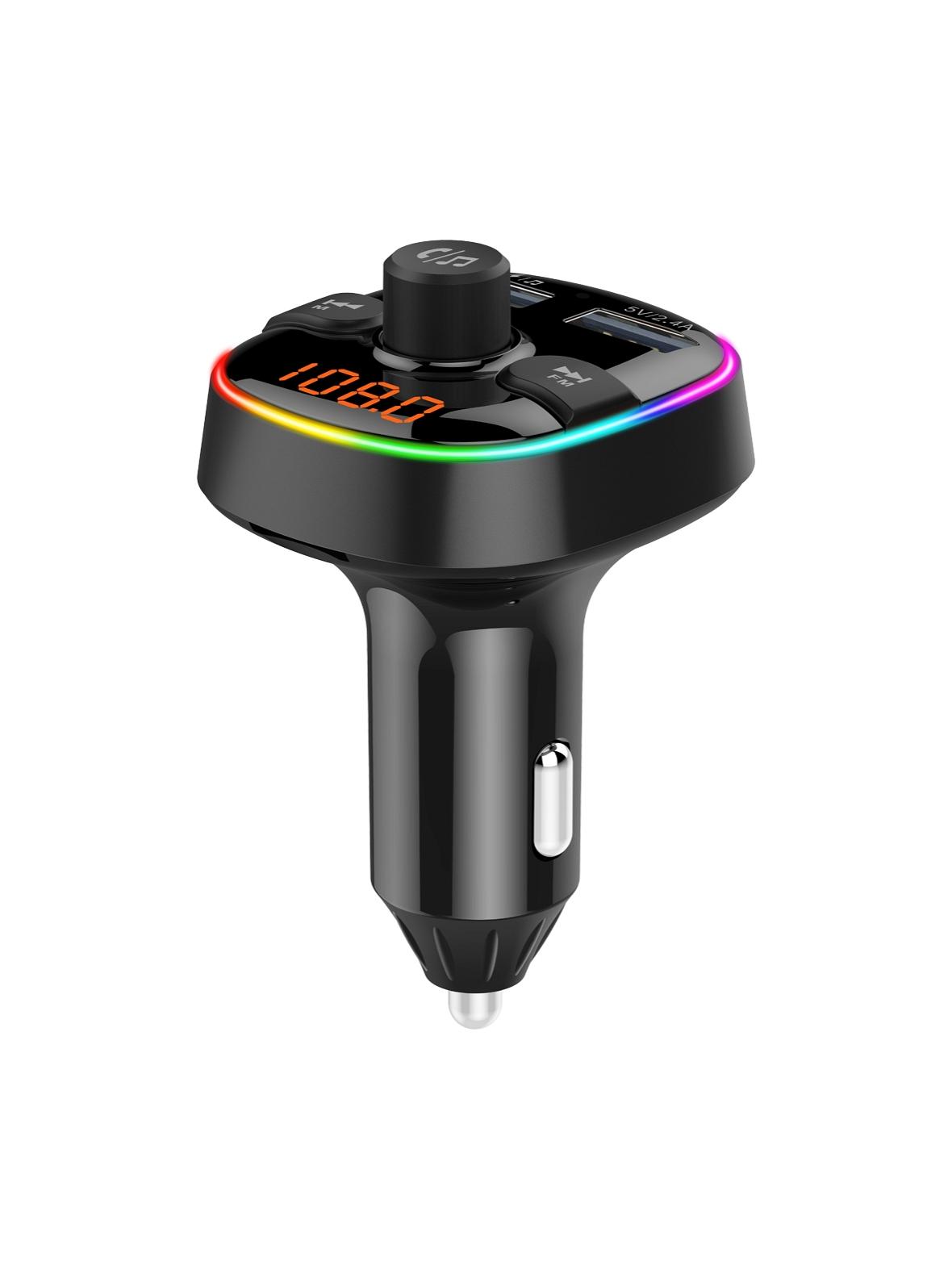 Transmiter FM bluetooth 5.0 + czytnik kart pamieci + 2 x USB A QC3.0 BC52L czarny