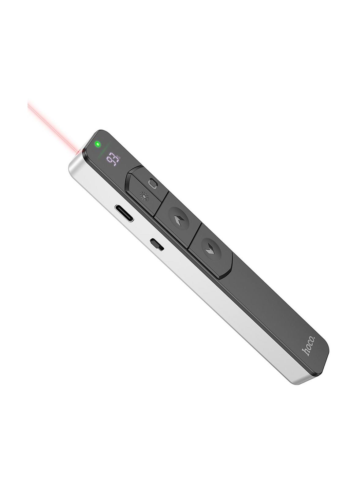 Wskaźnik laserowy bezprzewodowy Hoco bluetooth GM202 srebrny