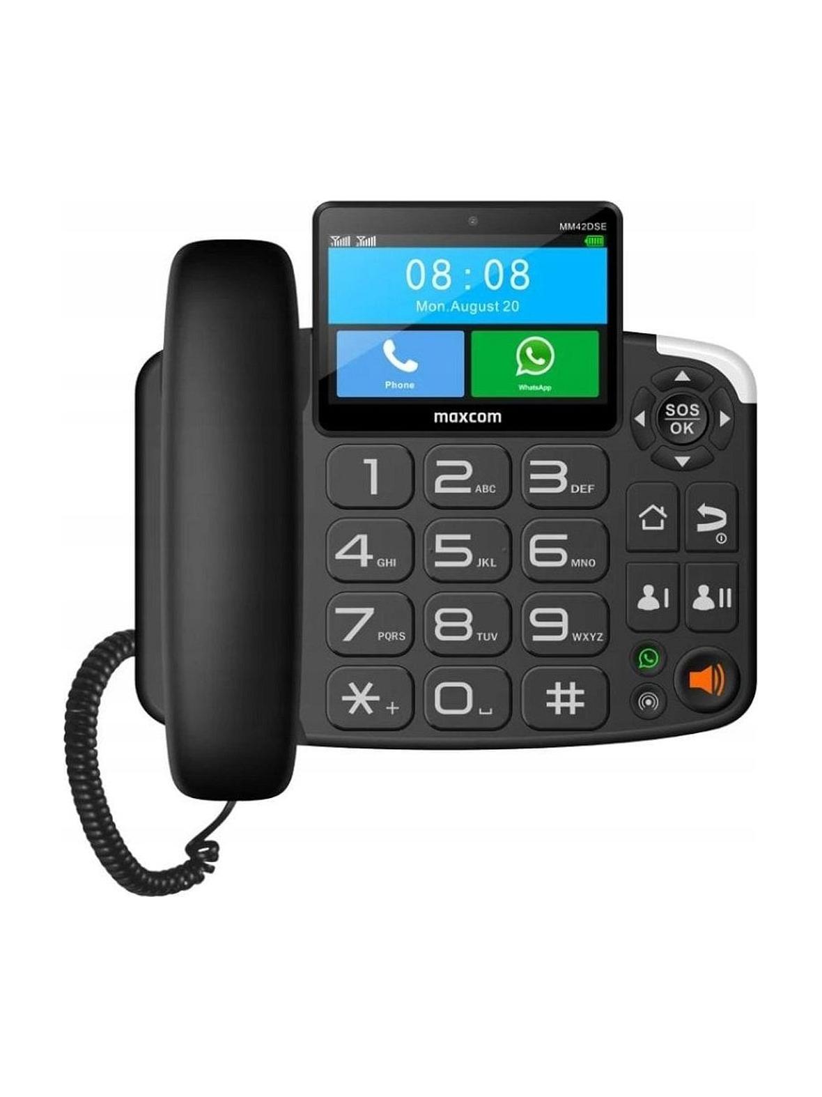 MAXCOM telefon biurkowy na kartę SIM Comfort MM42D czarny