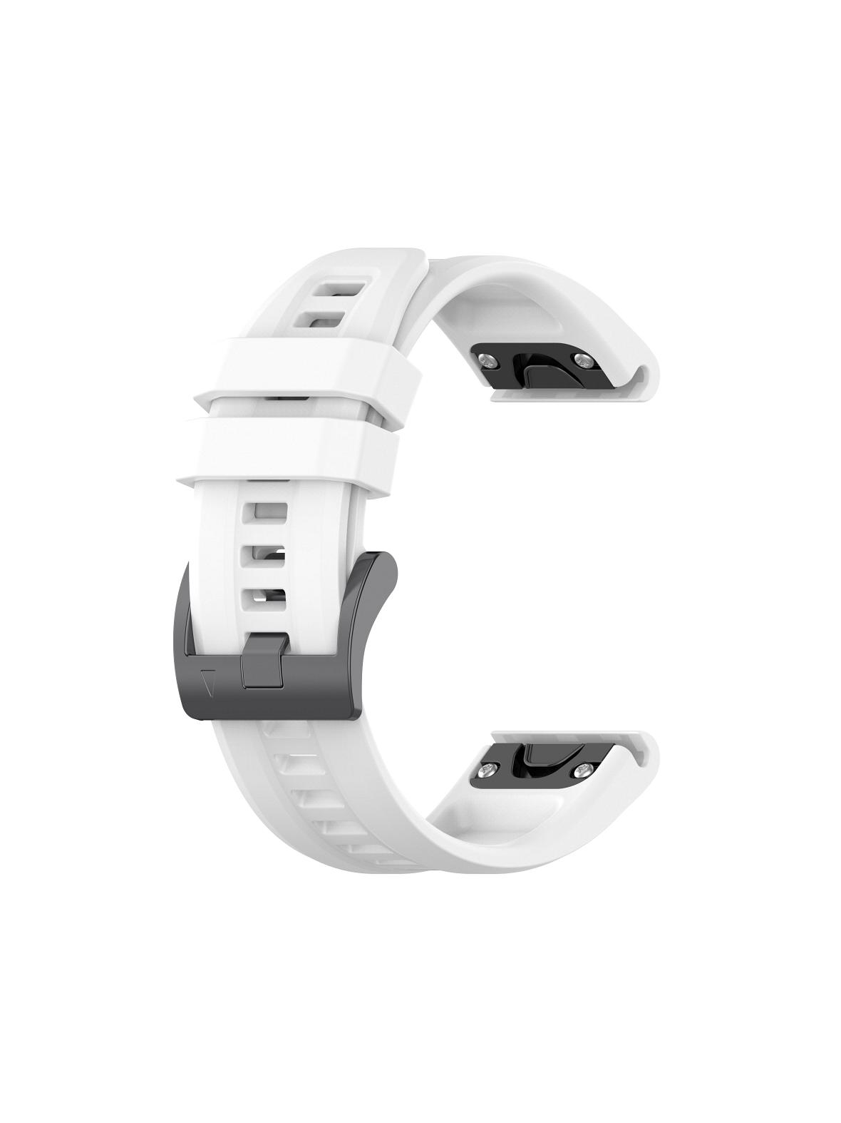 Pasek silikonowy do GARMIN FENIX 3 / 3HR / 5X / 6X / 6X Pro / 7X / 7X Pro biały (7)