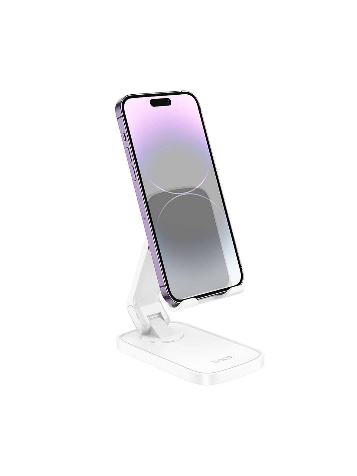 Uchwyt na telefon biurkowy Hoco HD8 biały