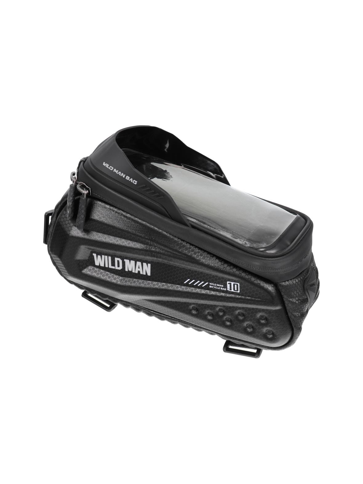 WILDMAN sakwa rowerowa na ramę na zamek 1,2L (4" - 7") ES10 czarna