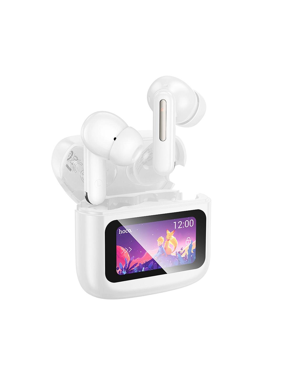 Słuchawki bezprzewodowe douszne Hoco z ekranem dotykowym TWS EQ14 białe