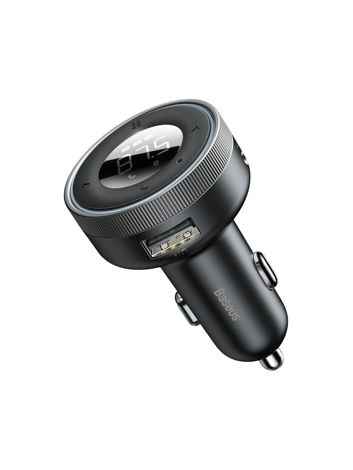 BASEUS Transmiter FM Bluetooth 5.0 + MP3 z ładowarką samochodową 2x USB 3,4A QC3.0 CCLH-01