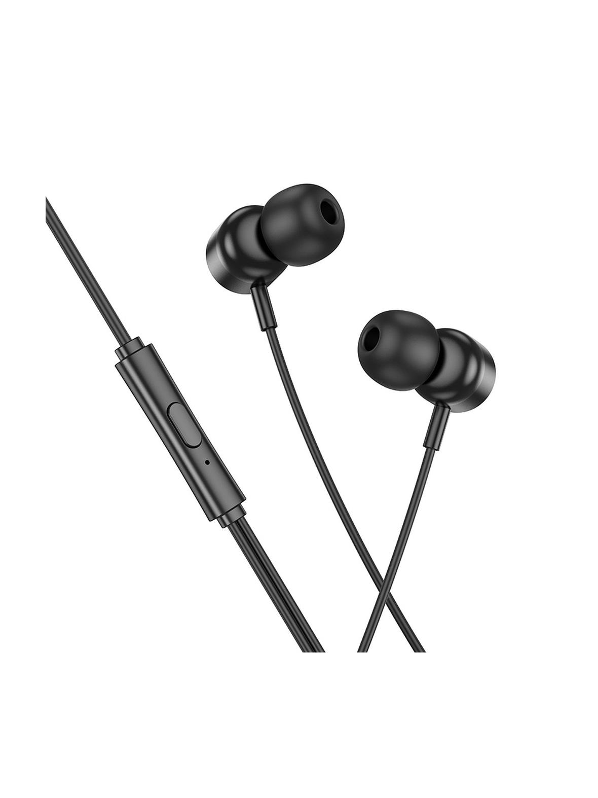 Słuchawki przewodowe douszne USB C Hoco M122 czarne