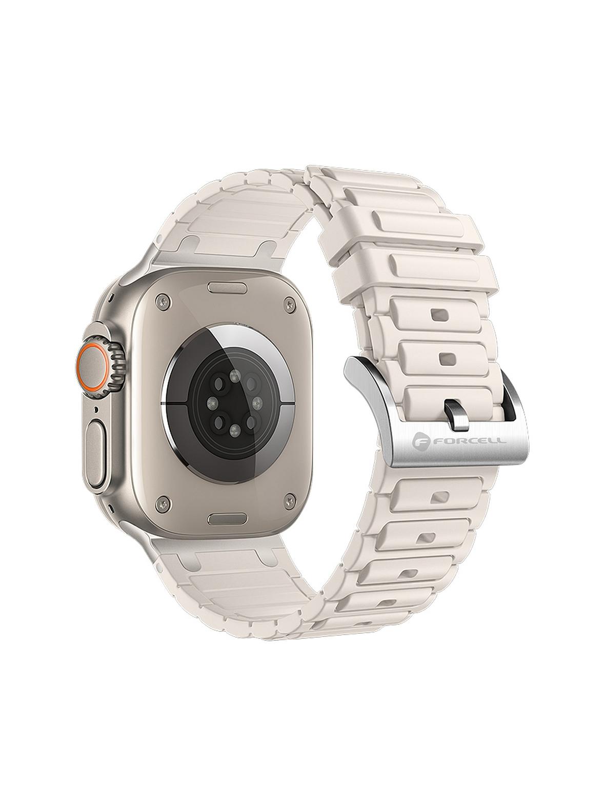 Pasek do Apple Watch Forcell F-Design FA06 dziurki silikon 38 / 40 / 41 mm biały