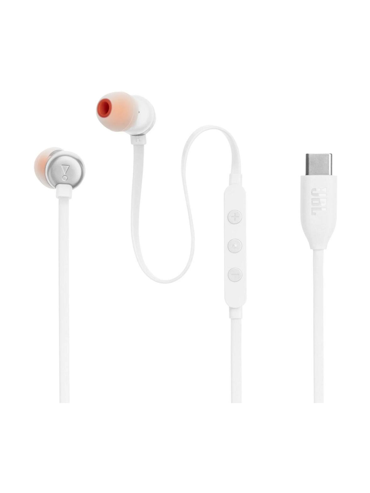 Słuchawki przewodowe douszne USB C JBL Tune 310C białe