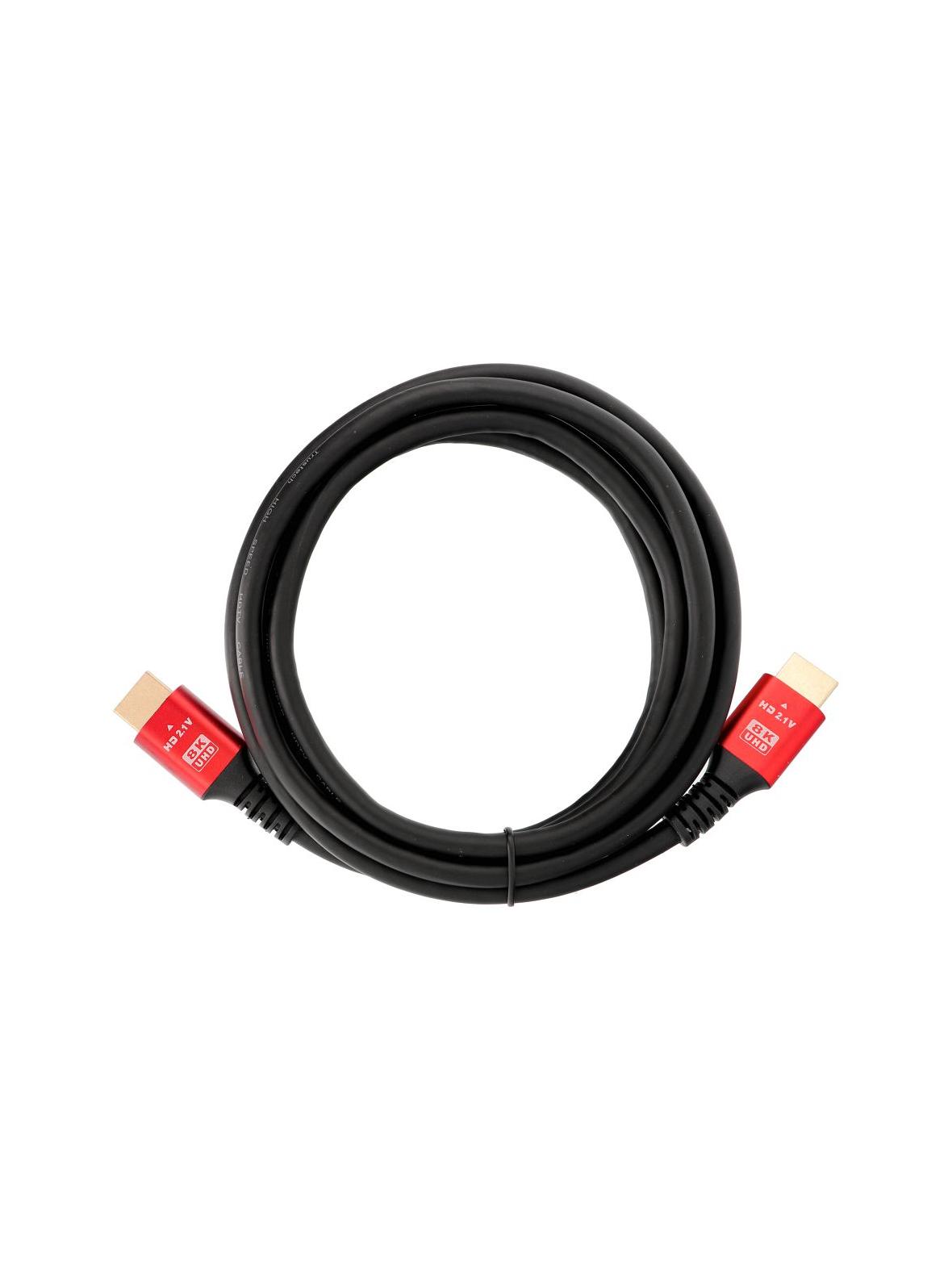 Kabel HDMI 2.1 8K 60Hz / 4K 120Hz – Ultra High Speed, HDR, eARC, VRR, 48Gbps 2 m czarny