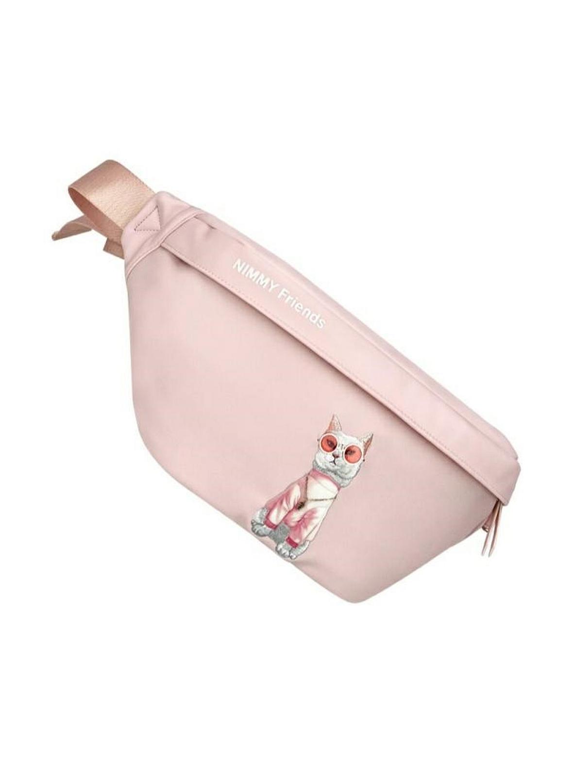 NIMMY nerka na ramię GLASSES COOL CAT różowa